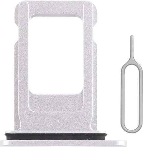 Vista 7 de Reemplazo de ranura para bandeja de tarjeta SIM para iPhone XR (negro) con anillo de goma impermeable y pasador de expulsión