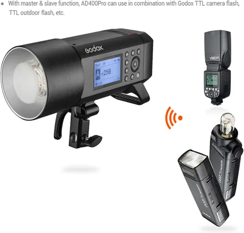 Vista 4 de Godox AD400Pro Witstro - Flash para exteriores todo en uno
