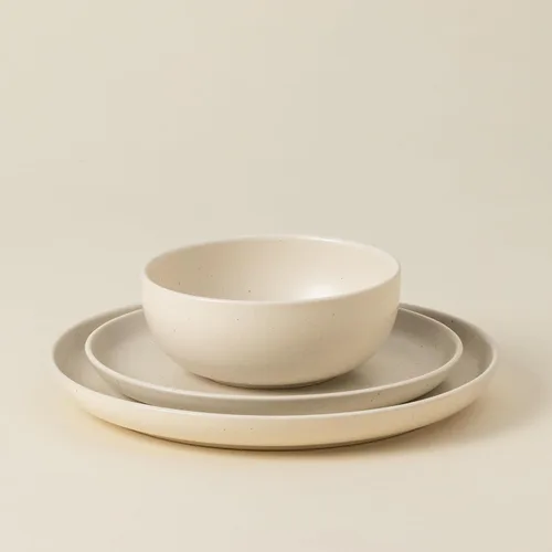 Vista 16 de Casafina Juego de 5 piezas de gres de placa, verde de alcachofa Pacifica, plato de cena, plato de ensalada, cuenco de pasta, cuenco de cereales