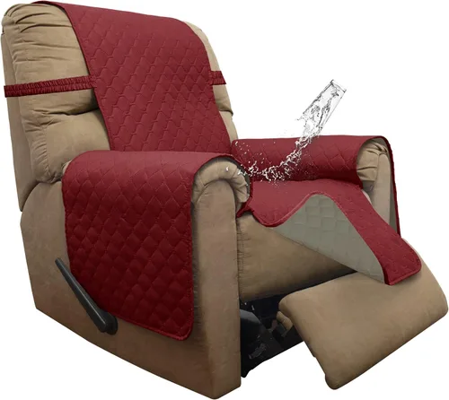 Vista 51 de ISSUNTEX Fundas de sofá de dos plazas con doble protección 100% impermeables para sala de estar, fundas para sofá de 2 cojines, protector de muebles