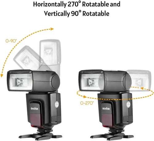 Vista 3 de Godox 2 flash electrónico universal TT520Ⅱ para cámara Speedlite + AT-16 2.4G transmisor de gatillo inalámbrico número 33 S1 S2 modos de repuesto