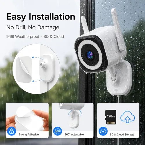Vista 8 de Cámara de seguridad para interiores y exteriores, WiFi 5G/2.4G