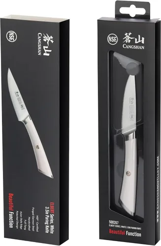 Vista 7 de Cangshan ELBERT Serie Alemán Acero Forjado 3.5" Cuchillo de Pelar (Blanco)