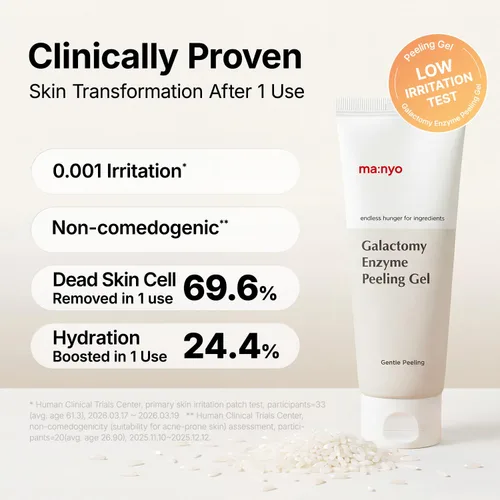 Vista 4 de MANYO Galactomy Enzyme Peeling Gel, Exfoliante Facial y Corporal, Removedor de Piel Muerta, Removedor de Puntos Negros, Gel Exfoliante Coreano