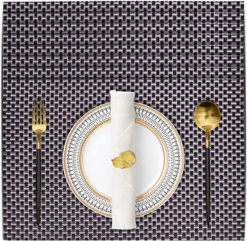 Vista 11 de Decozen Juego de 4 manteles individuales – Protector de mesa para decoración de cocina, resistente a los arañazos al calor, manteles individuales