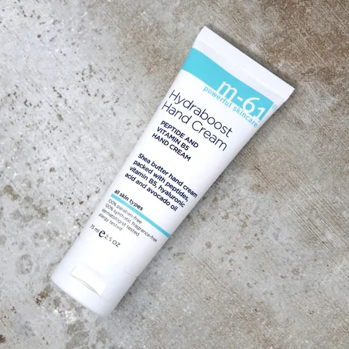 Vista 4 de m-61 Hydraboost Crema de manos Crema de manos de rápida absorción y sin fragancia con manteca de karité, ácido hialurónico y vitamina E - 2.5