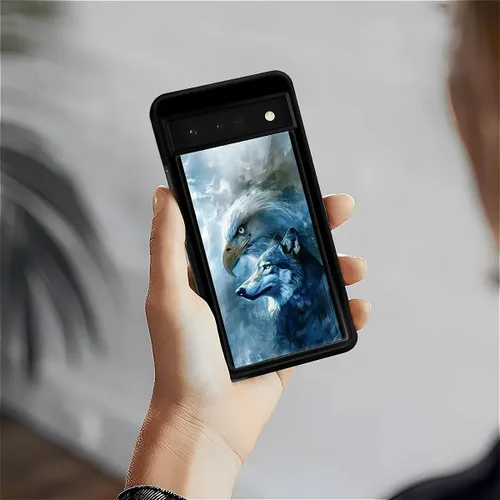 Vista 861 de Compatible con Google Pixel 4A 5G Mobile Case Creative Acrylic Panel trasero Silicona Protección Grip especialmente diseñado para Google Pixel 4A 5G
