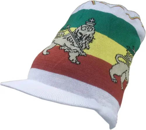 Vista 30 de Shoe String King SSK Rasta Knit Tam Hat Dreadlock Gorra con múltiples diseños y tamaños.