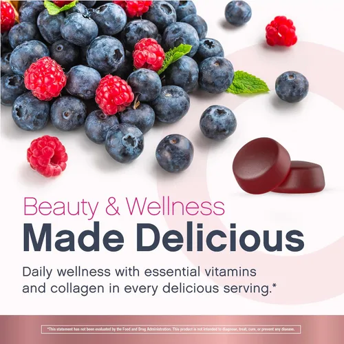 Vista 7 de NeoCell Gomitas multivitamínicas para mujer 80 gomitas Multi con colágeno avanzado con minerales esenciales Sabor a bayas