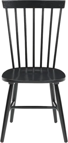 Vista 5 de OSP Home Furnishings Eagle Ridge - Sillas de comedor tradicionales de madera maciza estilo Windsor, paquete de 2, color negro