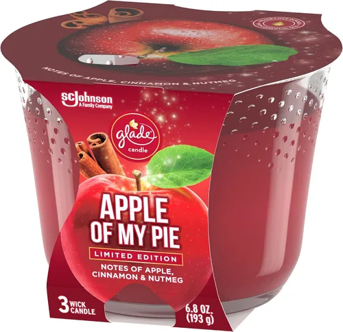 Vista 3 de Glade Candle, Apple of My Pie 6.8 onzas (paquete de 2)