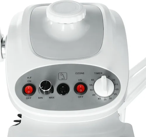 Vista 5 de Funnylife Vaporizador facial de aromaterapia 3 en 1, lámpara LED de aumento 5X, máquina de alta frecuencia,Equipo de belleza de spa de salón