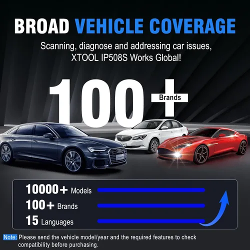 Vista 9 de Herramienta de Diagnóstico Escáner OBD2 XTOOL IP508S: Lector de Códigos para Automóviles y Camiones con 15 Reinicios, Reaprendizaje del Sensor