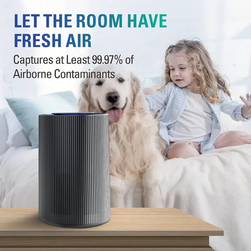 Vista 5 de STEALTH Purificadores de aire para alergias en el hogar, mascotas, caspa de cabello, polen de hasta 1345 pies cuadrados, filtro H13 True HEPA 3