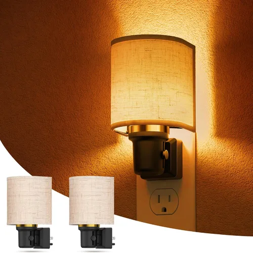 Vista 17 de L LOHAS LED Las luces nocturnas se enchufan a la pared, enchufe en la luz Beige-3000K