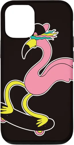 Vista 11 de iPhone 12 Mini Flamingo Skater Skateboard Tropical Funny Animal Lover Estuche de regalo