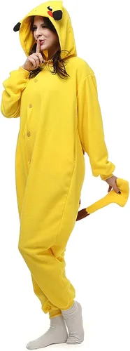 Vista 4 de LAZIRO Pijama de animal para adultos, disfraz de cosplay de dibujos animados de Halloween para mujeres y hombres