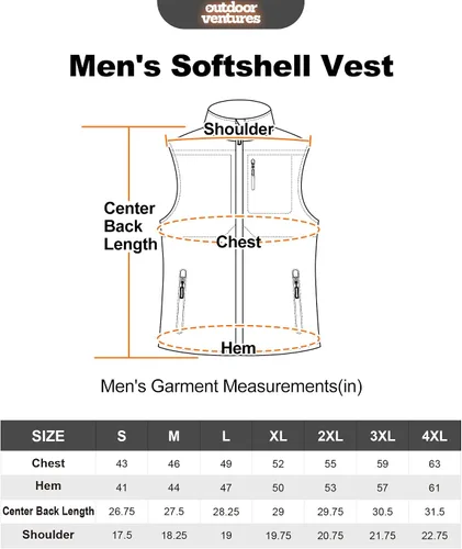 Vista 7 de Outdoor Ventures Chaleco de correr para hombre, ligero, resistente al viento, forro polar, sin mangas, para golf