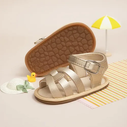 Vista 5 de ohsofy Sandalias para bebés y niñas, zapatos de playa de verano para exteriores, casuales, con suela de goma, zapatos planos de princesa