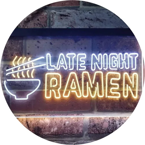 Vista 15 de ADVPRO Letrero de neón LED de doble color para ramen japonés de ramen, azul y rojo, 12 "x 8.5" st6s32-i3305-br