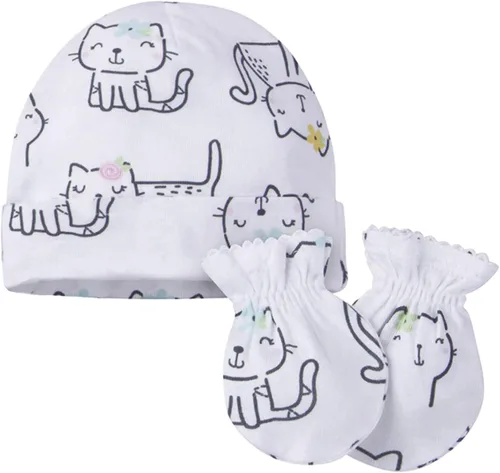 Vista 2 de Onesies Brand Conjunto de gorro y manoplas unisex para bebé, 12 piezas