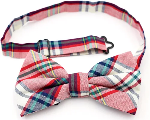 Vista 5 de Carahere Mens Novel Plaid Bow Ties Adjustable Pre Tied Bow Ties For Men Lattice Bow Tie