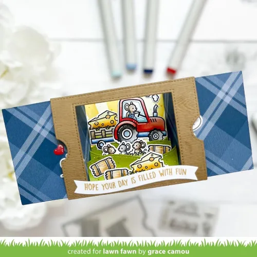 Vista 5 de Lawn Fawn - Hay allí, Hayrides! Ratones Add-on Sellos, troqueles y bolsillo