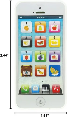 Vista 8 de Teléfono celular de juguete Yphone, para niños, color negro, recargable por USB