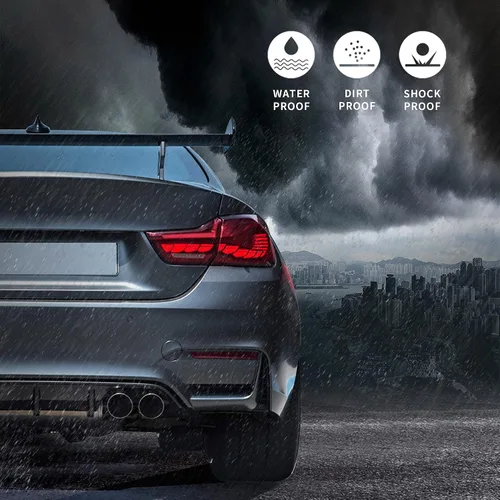 Vista 8 de VLAND - Luces traseras OLED serie 4 con señal de giro secuencial compatible con BMW M4 GTS F32 F33 F82 F83 2014-2020 Sedán/Convertible/Coupé