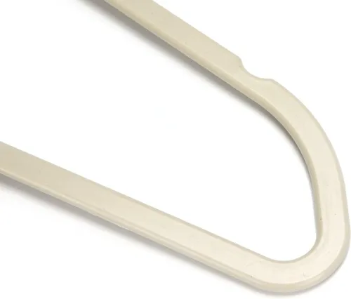 Vista 7 de Quality Hangers Paquete de múltiples perchas de plástico delgadas para ropa, perchas resistentes sin terciopelo rosa con gancho cromado giratorio