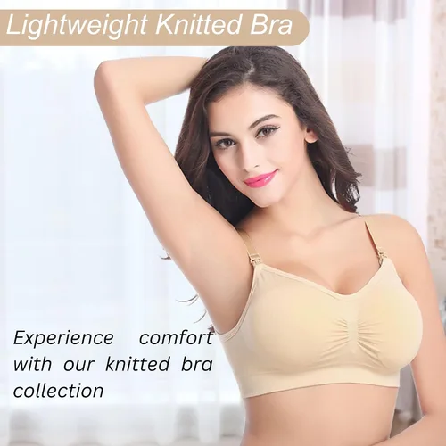Vista 6 de 3 Pack Full Cup Maternity Bras, Seamless Nursing Bras for Breastfeeding with Extra Bra Extenders Nursing Bralette