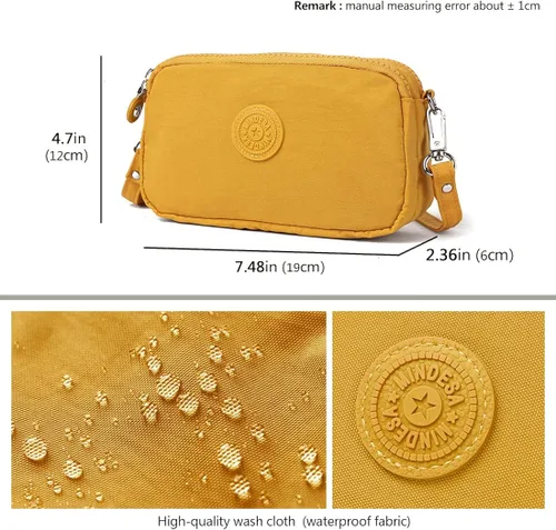 Vista 2 de Mindesa Bolso de mano pequeño con cierre de cremallera, para teléfono móvil, tarjetero impermeable