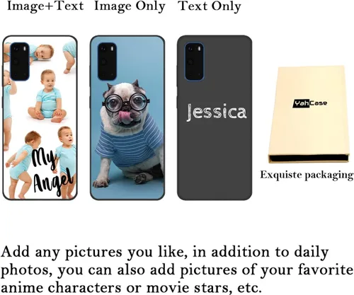 Vista 2 de Funda personalizada para teléfono Galaxy S20, funda protectora de TPU suave contra arañazos, color negro
