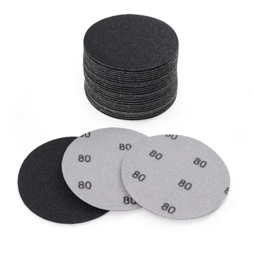 Vista 9 de MAXMAN 30 discos de lijado de 3 pulgadas, 60 granos gancho y bucle papel de lija profesional de carburo de silicio, húmedo seco pulido para madera