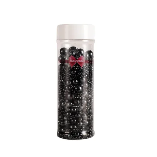 Vista 8 de KASVAN Gránulos de azúcar negro perla - Perlas de caramelo comestibles 130g/4.58 Oz, tamaño mixto, decoración de pasteles para hornear, coberturas