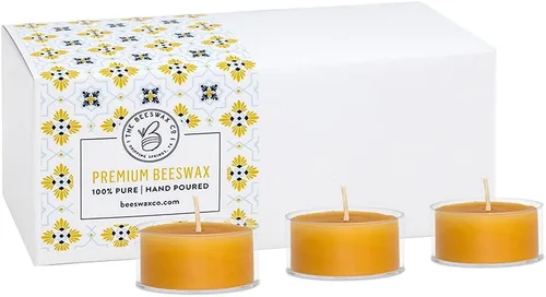 Vista 4 de The Beeswax Co - Velas de cera de abejas ligeras, perfumadas a miel natural, para el hogar, larga duración y ecológicas, mecha de algodón