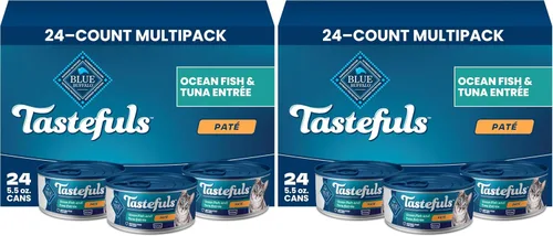 Vista 25 de Blue Buffalo Tastefuls Natural Pate - Comida húmeda natural para gatos, ternera, latas de 5.5 onzas (24 unidades) La carne de res real es lo