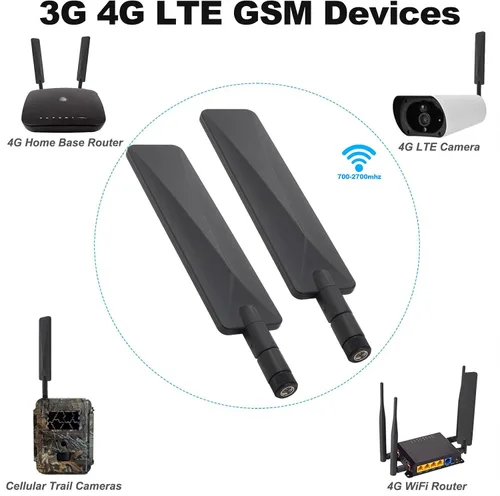 Vista 4 de Reemplazo de cámara de rastro celular 12dbi de alta ganancia SMA amplificador de antena macho para Spypoint LM2 Flex Flex-S Flex-M Flex-M Flex-Dark