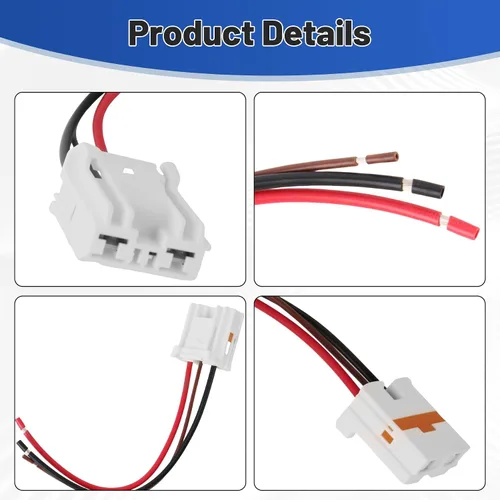 Vista 6 de Repuesto del conector del motor del ventilador para 97113-G2000, compatible con KIA Forte 2018-2024 Direct Plug Play con arnés de coleta de 4