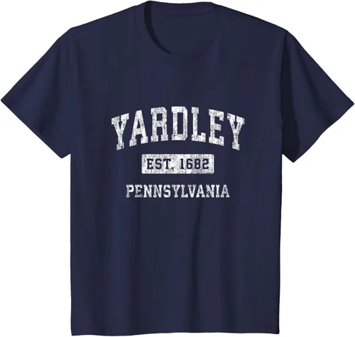 Vista 80 de Yardley Pennsylvania PA - Camiseta de manga corta, diseño deportivo