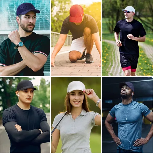 Vista 6 de GADIEMKENSD Stretch Running Hat with Soft Brim, Quick Dry, Unstructured, Unisex-Adult