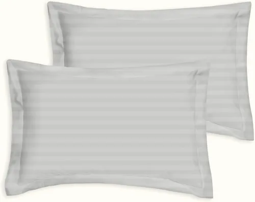 Vista 15 de Kotton Culture Juego de 2 fundas de almohada estándar de 20 x 26 pulgadas, fundas de almohada decorativas, 100% algodón egipcio de 600 hilos