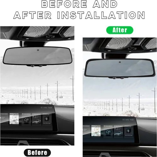 Vista 5 de Ohleats Marco Protector para Espejo Retrovisor de Coche, Funda de Protección de Borde de Espejo Retrovisor de Silicona Compatible con Modelo 3