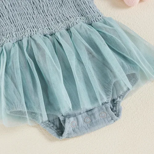 Vista 5 de Meihuida Mameluco sin mangas para bebé recién nacido, ropa de verano, mono de algodón con diadema