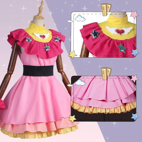 Vista 2 de ShioewBy Hoshino Ai - Disfraz de cosplay Vestido de anime Oshi no Ko para niñas y mujeres, conjunto para fiesta de Halloween con falda y peluca