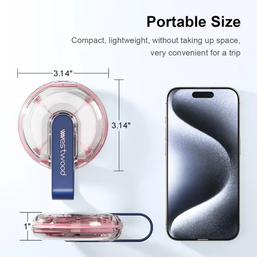 Vista 2 de AV00Z - Organizador de pastillas de viaje de 4 compartimentos, lindo pastillero pequeño, farmacia de bolsillo para bolso o bolsillo, pastillero