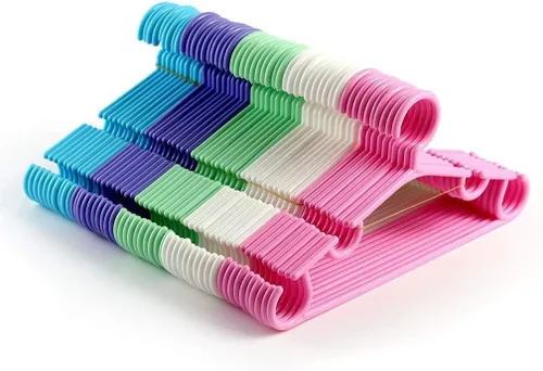 Vista 2 de Perchas de ropa moradas 10 unids/set perchas portátiles perchas de plástico gancho hogar para organizador de ropa
