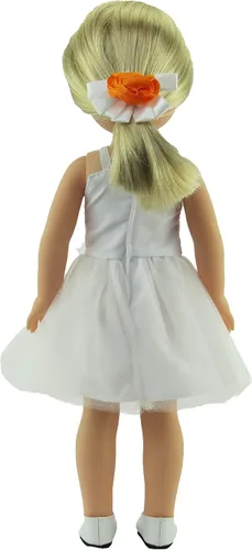 Vista 2 de American Fashion World Happy Snowman Olaf - Vestido inspirado para muñecas de 14 pulgadas Inspirado en Olaf Calidad premium y diseño moderno