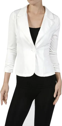 Vista 98 de ToBeInStyle Blazers de manga larga con cremallera y botones para mujer