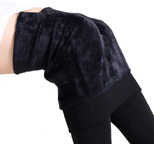 Vista 2 de Ouye - Leggings térmicos de forro polar para mujer